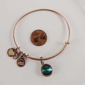 Alex and Ani Rafaleian Gold Emerald Bracelet